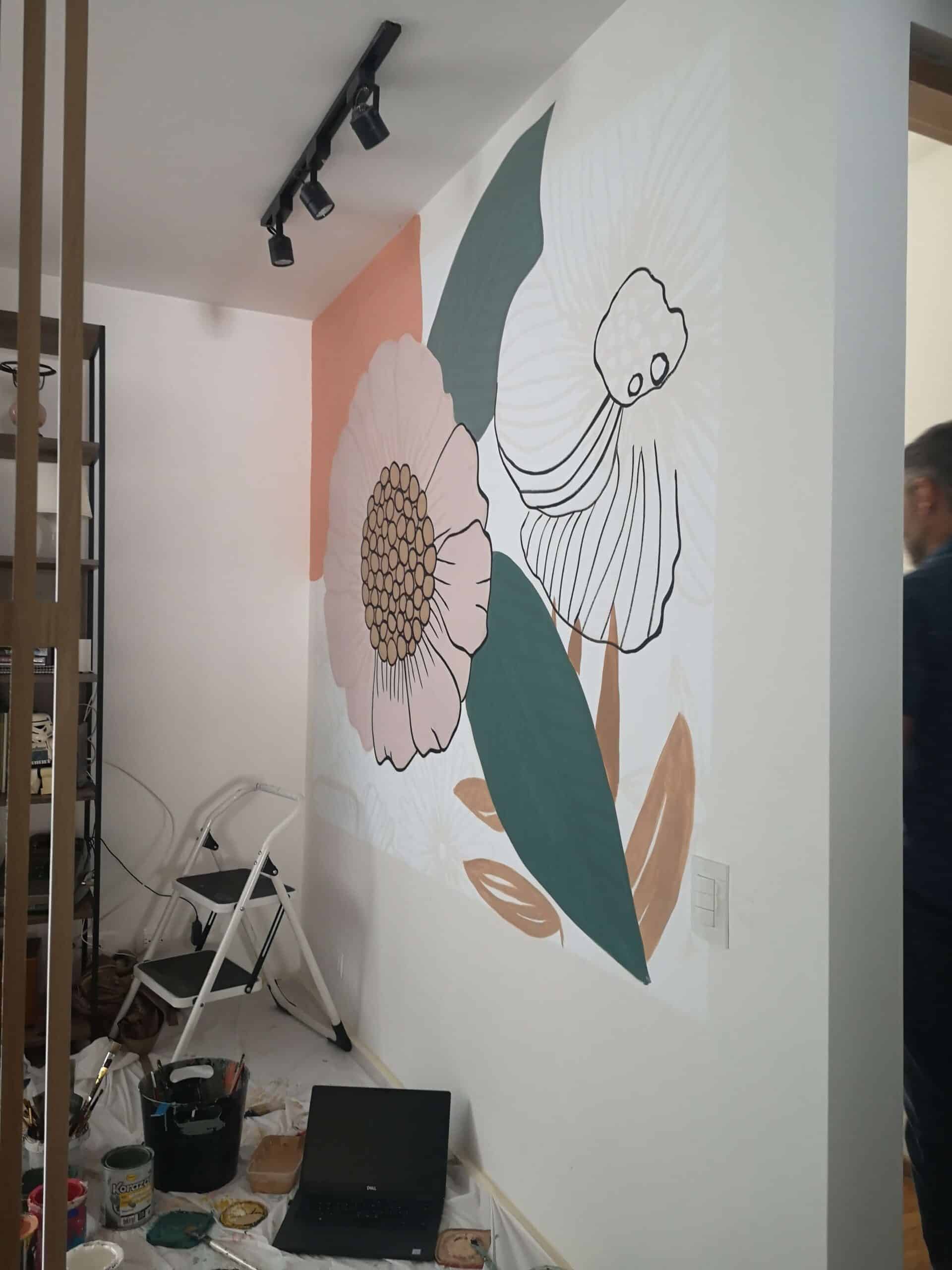 mural flores Maria O